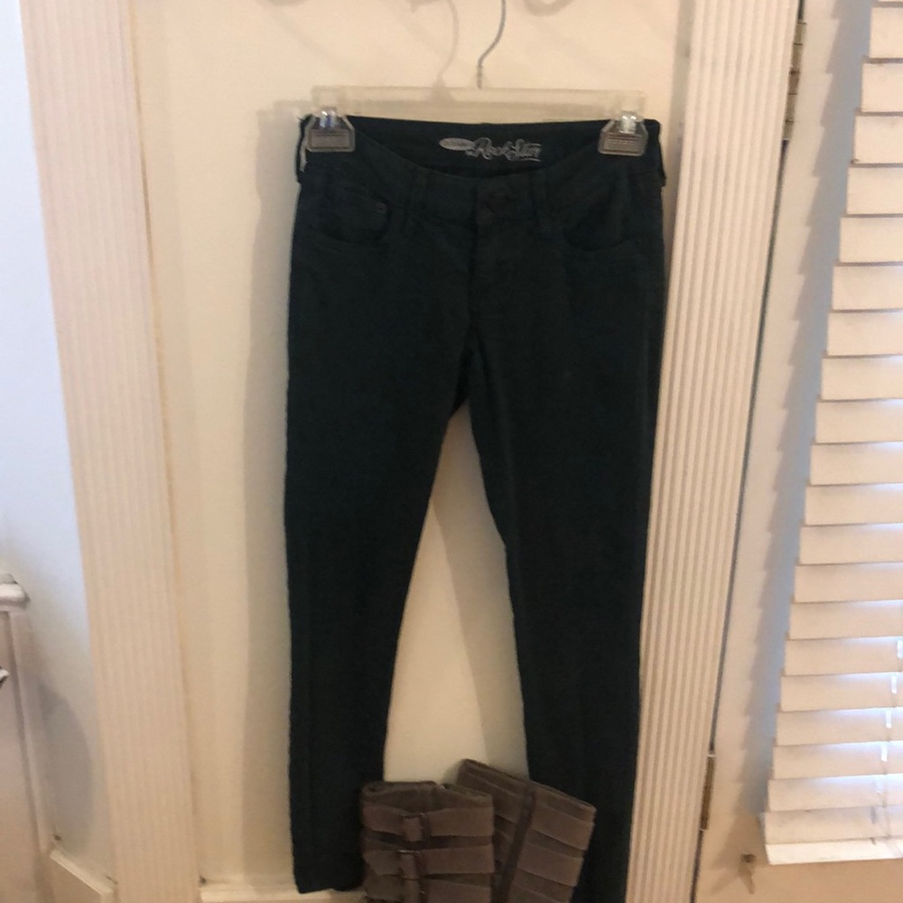 Rockstar dark green skinny JEAN from Old Navy.